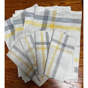 Czech Linen Placemats and Napkins Set of 4 unused 1960s